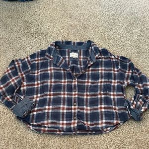 American Eagle Flannel Crop Top